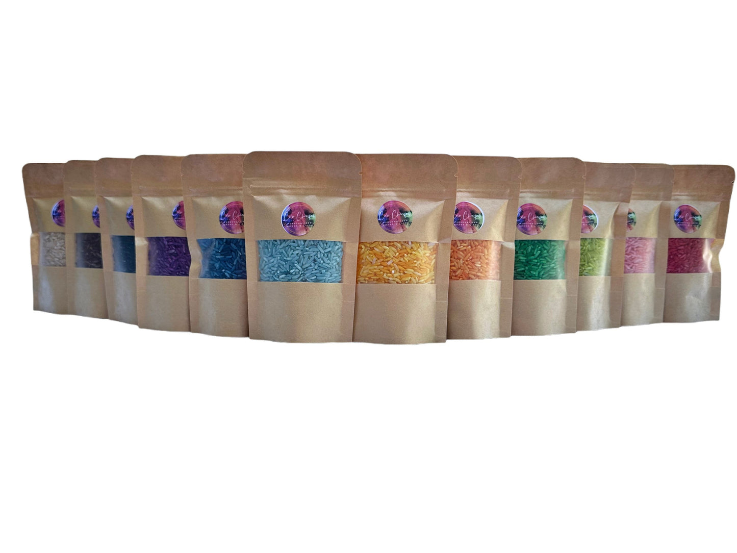 Sensory Bin Filler, Hand Dyed Colored Rice