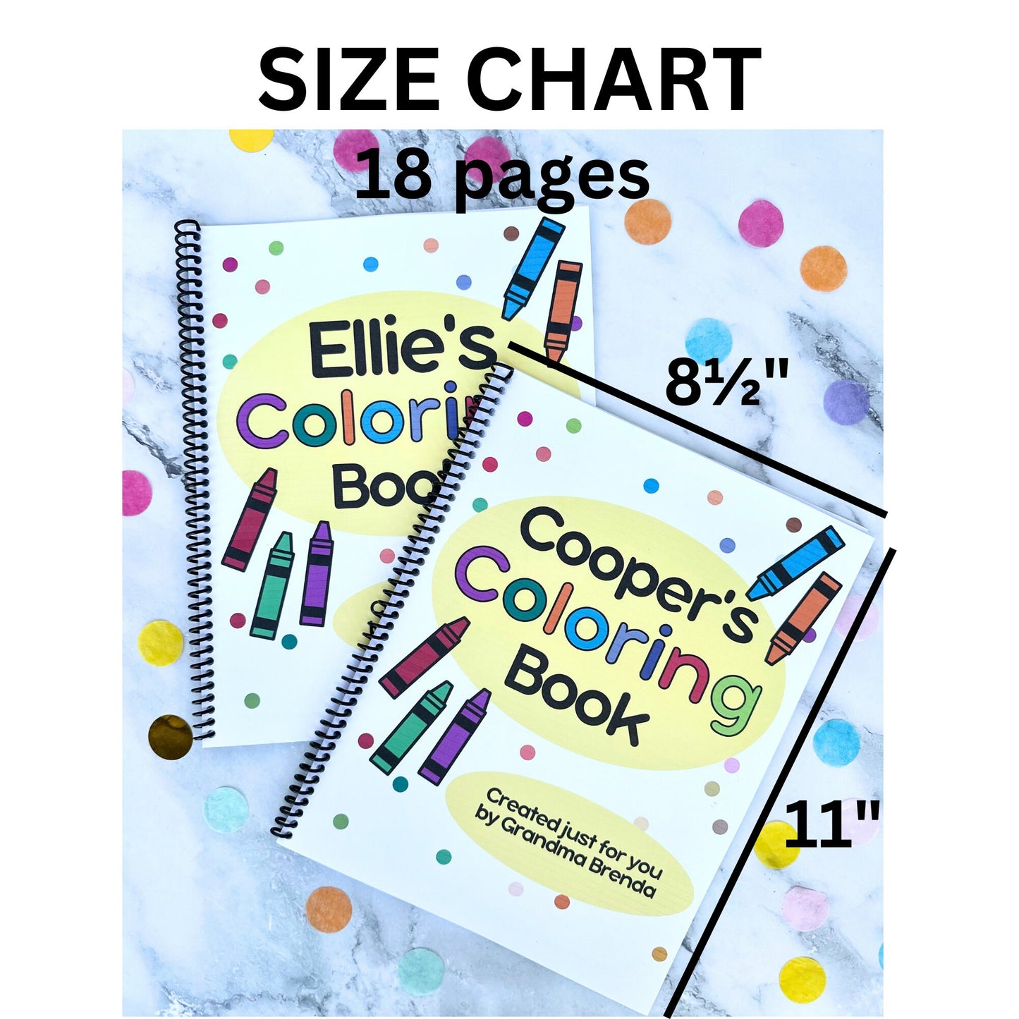 Personalized Kids Coloring  Book, Handmade